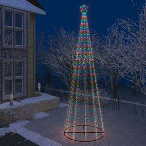 Kúp alakú karácsonyfa 752 színes LED-del 160 x 500 cm kép