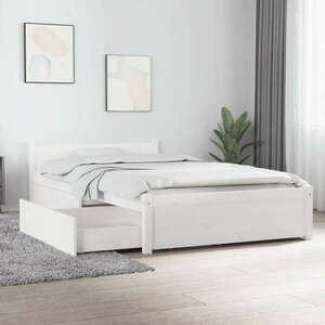 vidaXL fehér ágykeret fiókokkal 90 x 200 cm kép