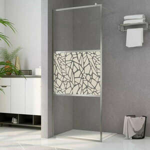 vidaXL zuhanyfal kőmintás ESG üveggel 140 x 195 cm kép