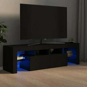 vidaXL fekete TV-szekrény LED-világítással 140 x 36, 5 x 40 cm kép