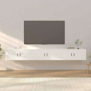 vidaXL 3 db fehér falra szerelhető TV-szekrény 100 x 34, 5 x 40 cm kép