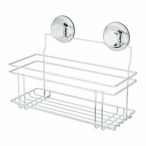 Ezüstszínű öntapadós fém fürdőszobai polc Bestlock Bath – Compactor kép