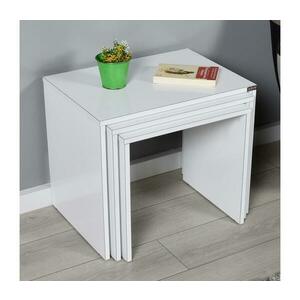 Adore Furniture KÉSZLET 3x Kávésasztal fehér kép