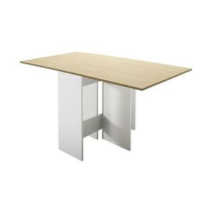 Adore Furniture Összehajtható étkezőasztal 75x140 cm barna/fehér kép