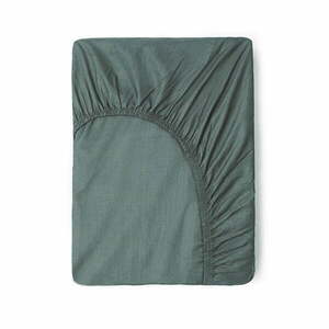 Zöld-szürke gumis pamut lepedő 140x200 cm – Good Morning kép
