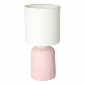 Rózsaszín asztali lámpa textil búrával (magasság 32 cm) Iner – Candellux Lighting kép