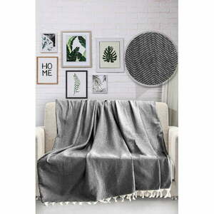 HN fekete pamut ágytakaró, 170 x 230 cm - Viaden kép