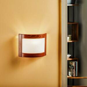 Zanna fali lámpa fából, 22 cm, rusztikus kép