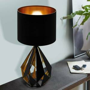 Carlton asztali lámpa, fekete/réz kép