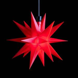 LED csillag, kültéri, 18 ágú Ø 12 cm elem, piros kép