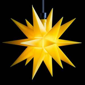 LED fényfüzér mini csillagok kültéri 3 égős sárga kép