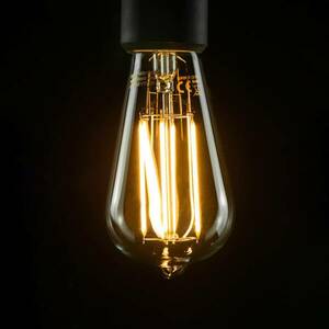 SEGULA LED lámpa, rusztikus hosszúkás E27 6, 5W átl kép