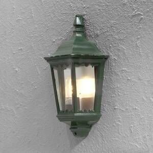 Firenze kültéri fali lámpa, fél kagyló, zöld kép