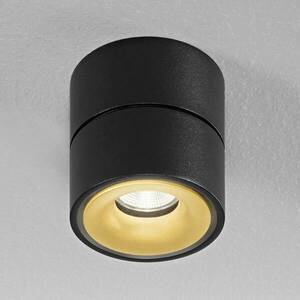 Egger Clippo S LED mennyezeti spot, fekete-arany kép