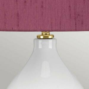 Textil asztali lámpa Isla antik sárgaréz/purpur kép