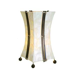 Milla asztali lámpa, capiz és bambusz, magasság 30 cm kép