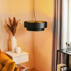 Fredik függő lámpa, Ø 45 cm, fekete/arany kép