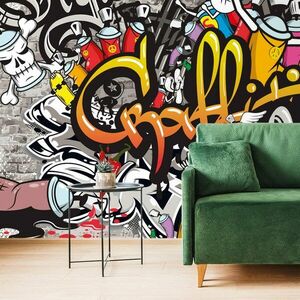 Öntapadó tapéta színes graffiti kép