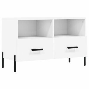 Fehér szerelt fa tv-szekrény 80 x 36 x 50 cm kép