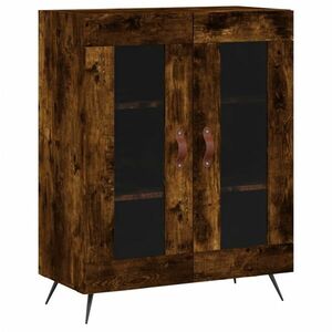 vidaXL füstös tölgyszínű szerelt fa tálalószekrény 69, 5 x 34 x 90 cm kép