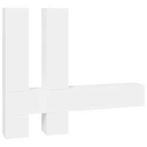 Fehér falra szerelhető szerelt fa tv-szekrény kép