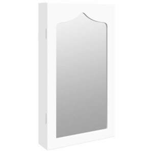 vidaXL fehér falra szerelhető tükrös ékszerszekrény 37, 5x10x67 cm kép