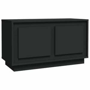 vidaXL fekete szerelt fa TV-szekrény 80x35x45 cm kép