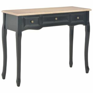 vidaXL 280046 Dressing Console Table with 3 Drawers Black kép
