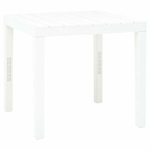 vidaXL fehér műanyag kerti asztal 78 x 78 x 72 cm kép