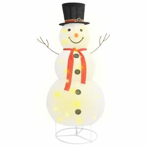 vidaXL dekoratív luxus szövet karácsonyi LED-es hóember figura 180 cm kép