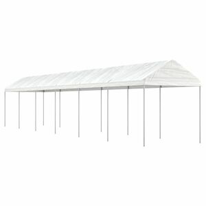 vidaXL fehér polietilén pavilon tetővel 13, 38 x 2, 28 x 2, 69 m kép