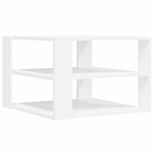 vidaXL fehér szerelt fa dohányzóasztal 59, 5 x 59, 5 x 40 cm kép