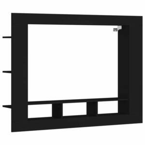 vidaXL fekete szerelt fa TV-szekrény 152 x 22 x 113 cm kép