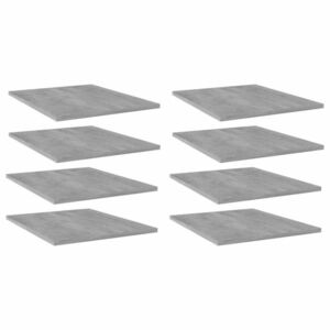 vidaXL 8 db betonszürke forgácslap könyvespolc 40 x 50 x 1, 5 cm kép