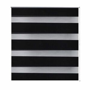 vidaXL Zebra roló 140 x 175 cm Fekete kép