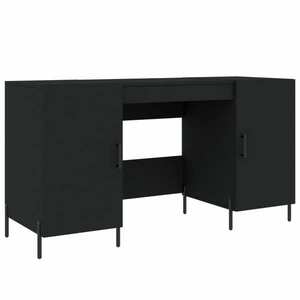vidaXL fekete szerelt fa íróasztal 140x50x75 cm kép