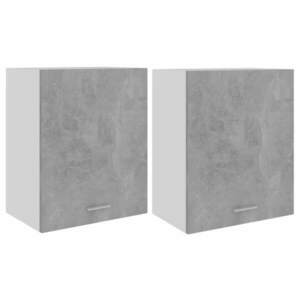 vidaXL 2 db betonszürke forgácslap függő szekrény 50 x 31 x 60 cm kép