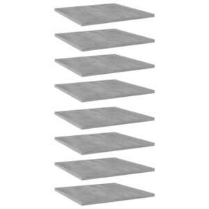vidaXL 8 db betonszürke forgácslap könyvespolc 40 x 40 x 1, 5 cm kép