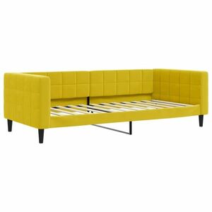 vidaXL sárga bársony kanapéágy 90 x 200 cm kép