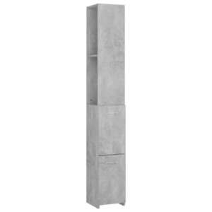 vidaXL betonszürke szerelt fa fürdőszobaszekrény 25x26, 5x170 cm kép