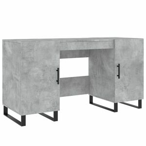 vidaXL betonszürke szerelt fa íróasztal 140 x 50 x 75 cm kép