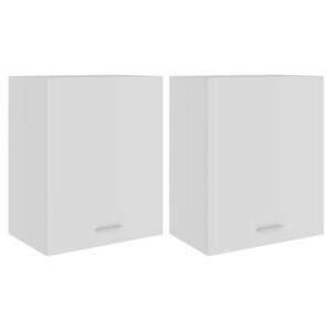 vidaXL 2 db fehér forgácslap függő szekrény 50 x 31 x 60 cm kép