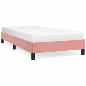 vidaXL rózsaszín bársony ágykeret 80 x 200 cm kép