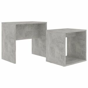 vidaXL betonszürke forgácslap dohányzóasztal szett 48 x 30 x 45 cm kép
