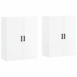 vidaXL 2 db magasfényű fehér fali szekrény 69, 5 x 34 x 90 cm kép
