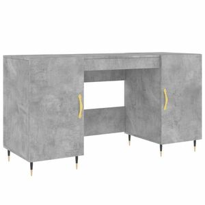vidaXL betonszürke szerelt fa íróasztal 140 x 50 x 75 cm kép