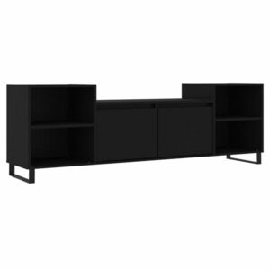 vidaXL fekete szerelt fa TV-szekrény 160x35x55 cm kép