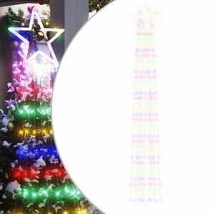 vidaXL színes 320 LED-es karácsonyfafüzér 375 cm kép