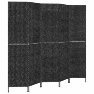 vidaXL fekete 5 paneles vízijácint térelválasztó 205x180 cm kép