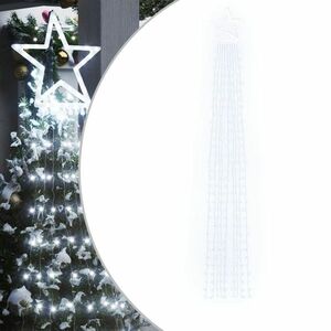 vidaXL hideg fehér 320 LED-es karácsonyfafüzér 375 cm kép